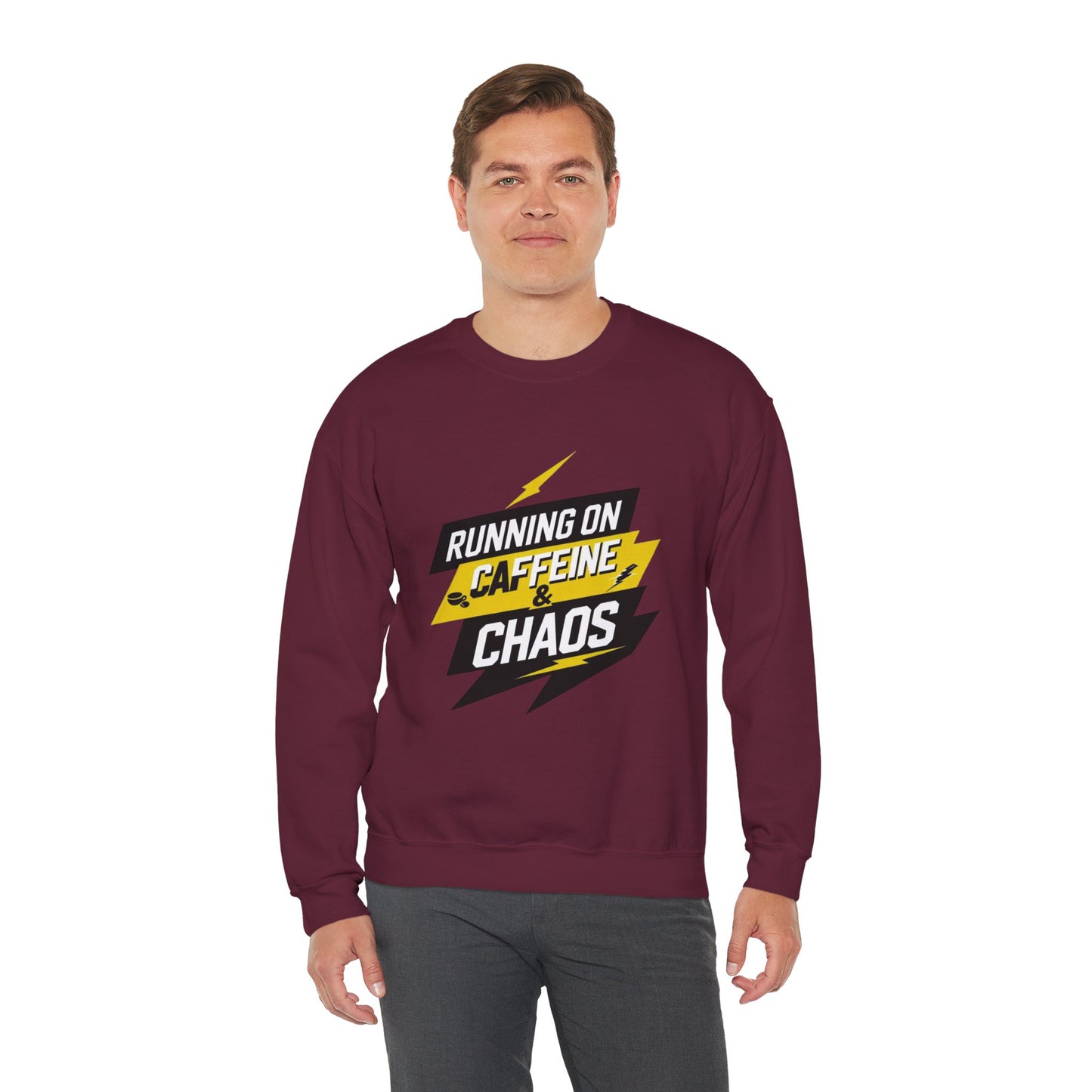 Running on Caffeine & Chaos Crewneck Sweatshirt