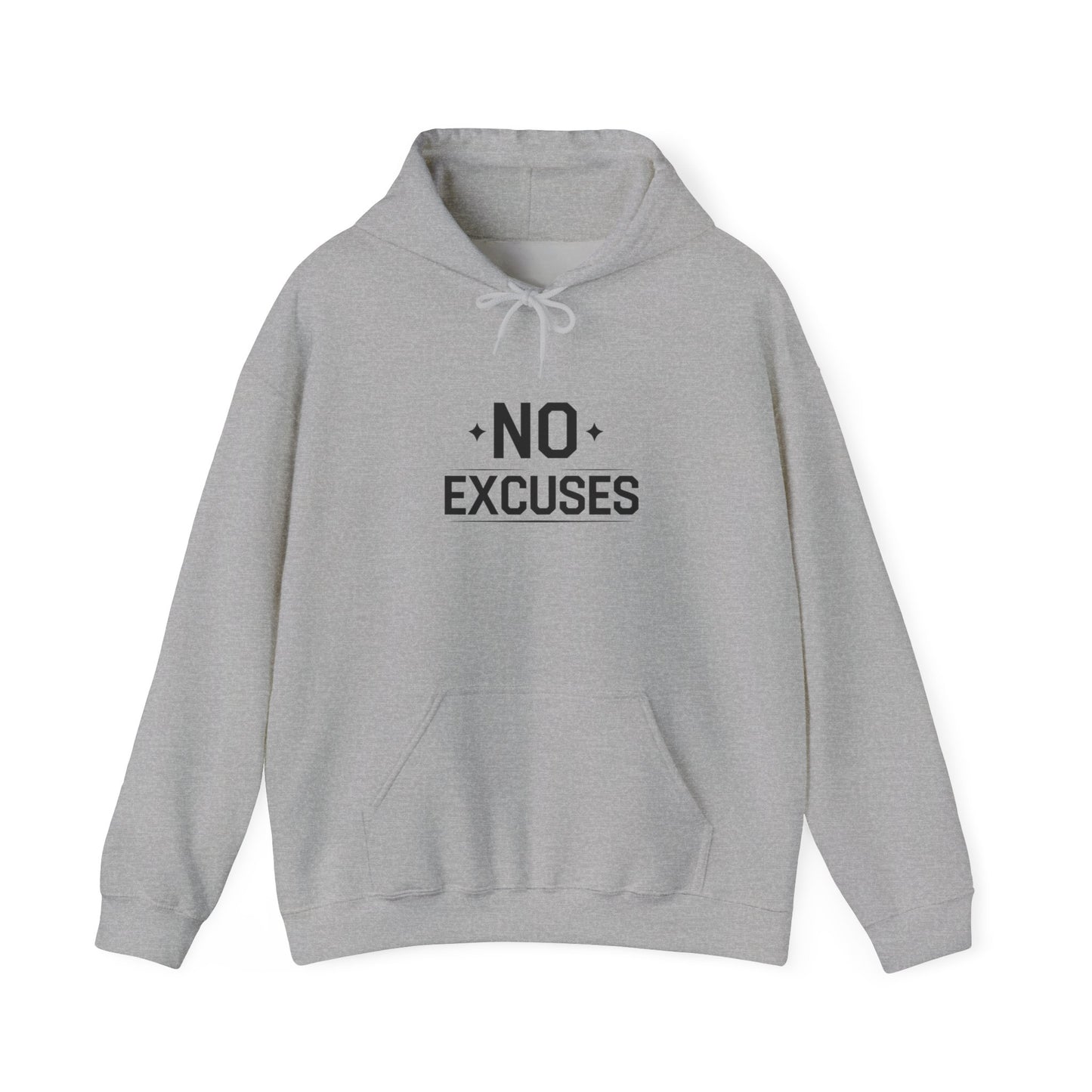 No Excuses Hoodie — Motivational Fitness Pullover