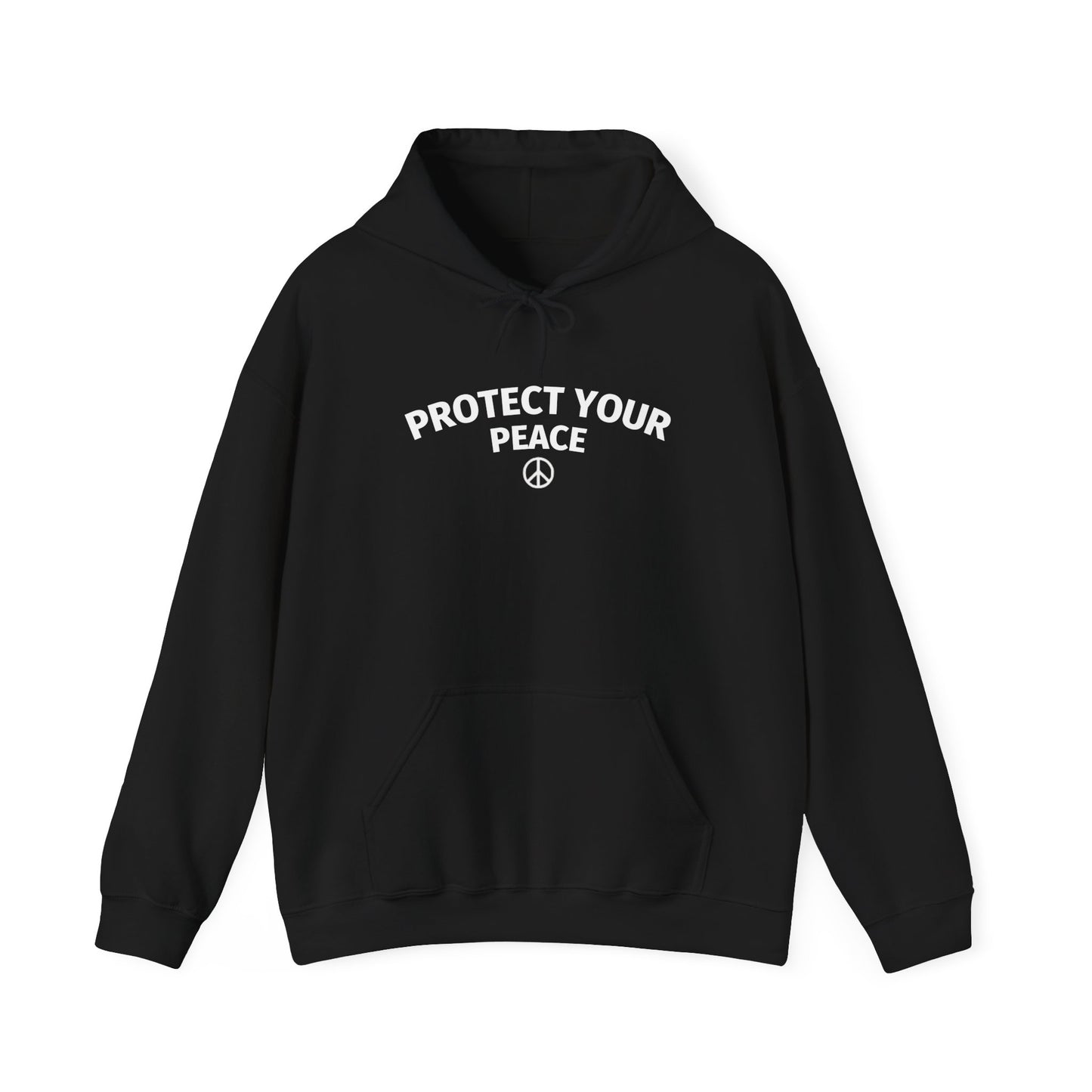 Protect Your Peace Hoodie — Minimal Peace Sign Graphic Sweatshirt