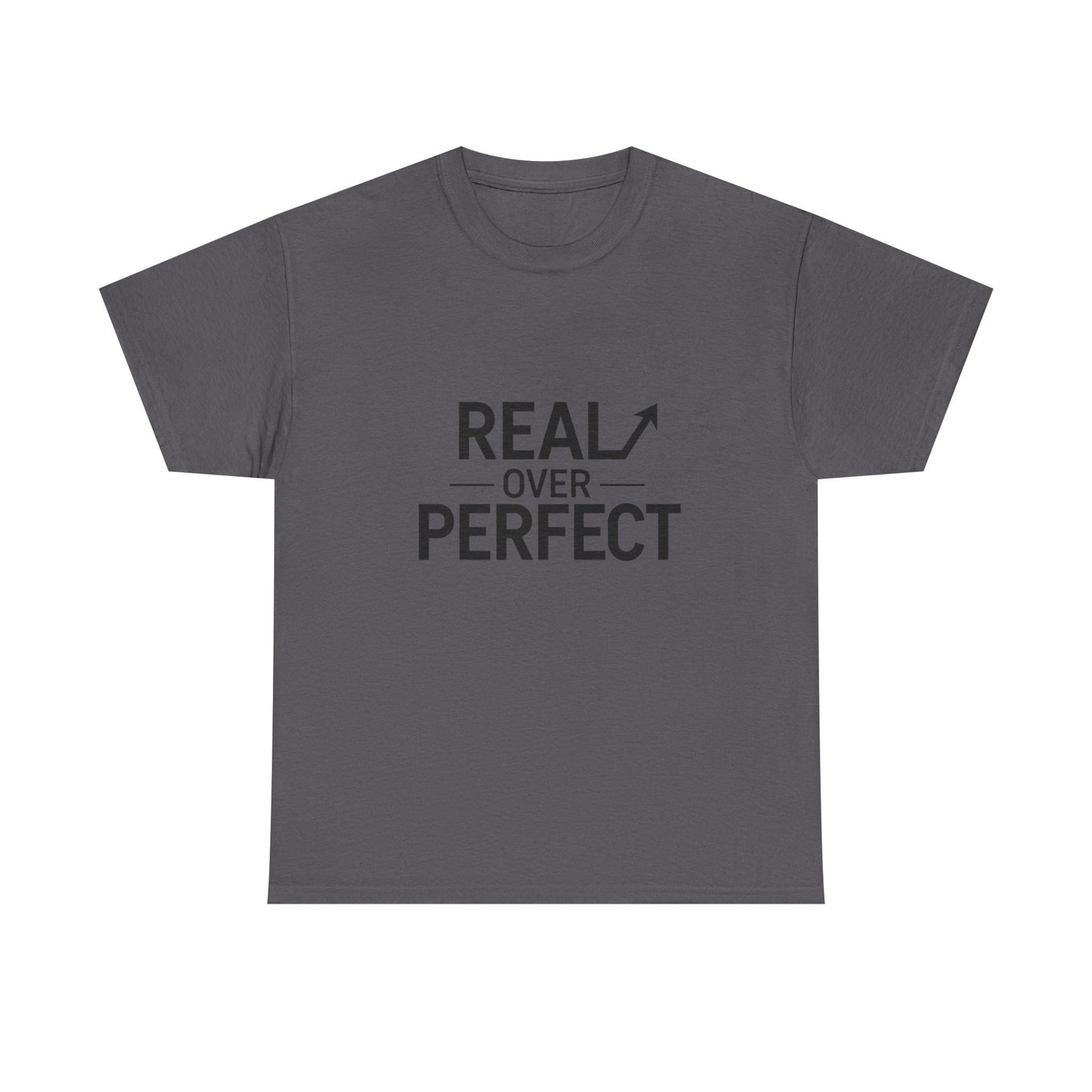 Real Over Perfect T-Shirt — Inspirational Christian Faith Tee