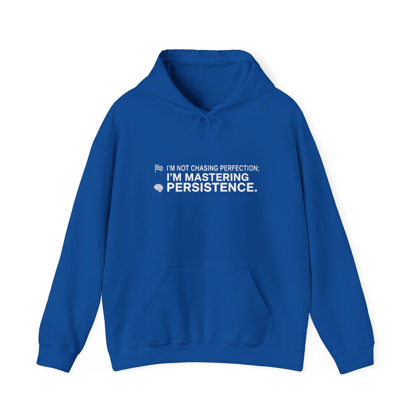 Motivational Hoodie — “I’m Not Chasing Perfection, I’m Mastering Persistence”