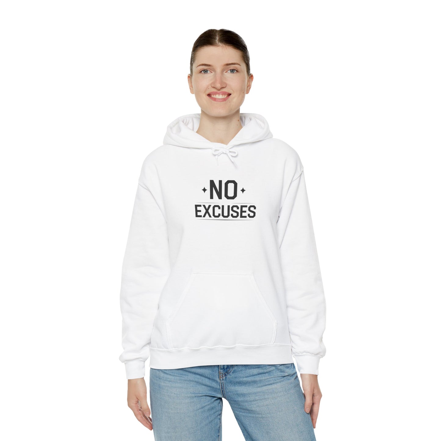 No Excuses Hoodie — Motivational Fitness Pullover