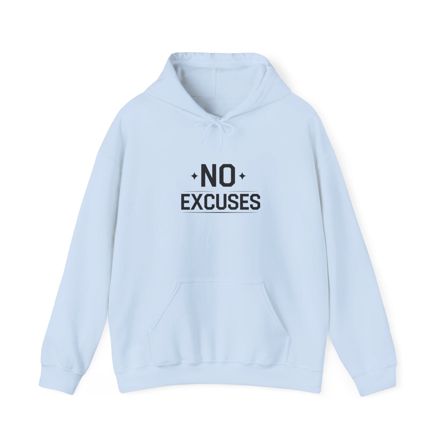 No Excuses Hoodie — Motivational Fitness Pullover