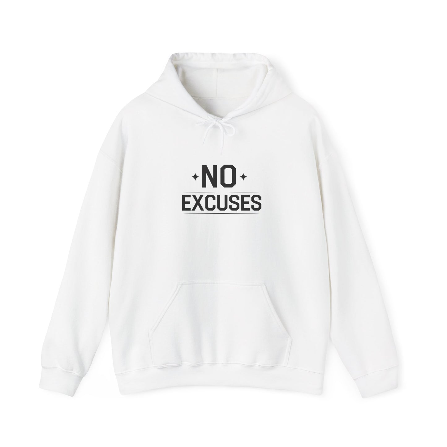 No Excuses Hoodie — Motivational Fitness Pullover