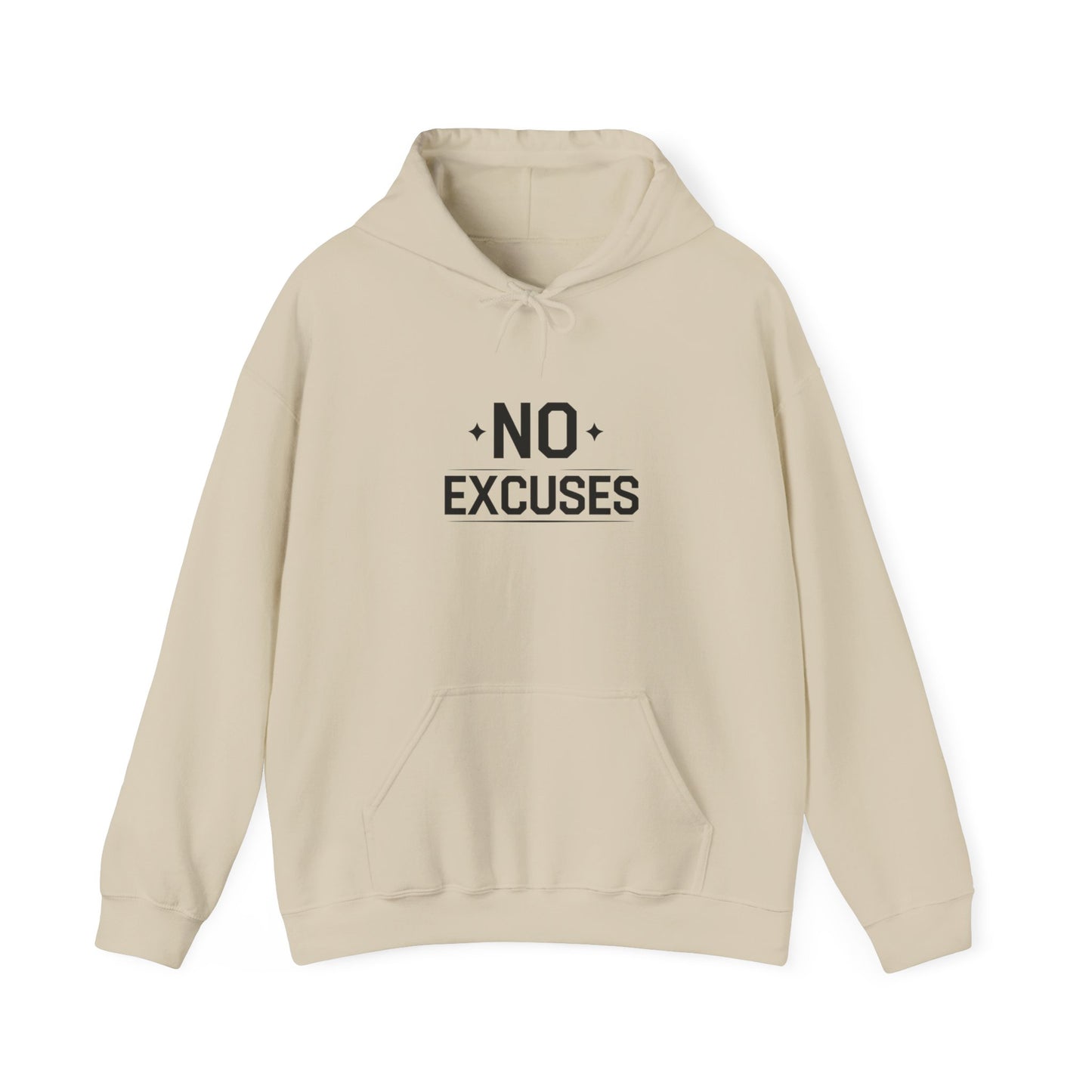 No Excuses Hoodie — Motivational Fitness Pullover