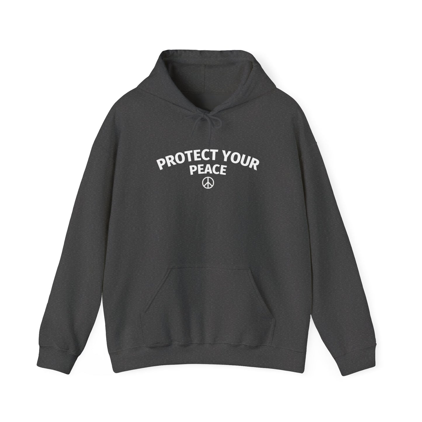 Protect Your Peace Hoodie — Minimal Peace Sign Graphic Sweatshirt