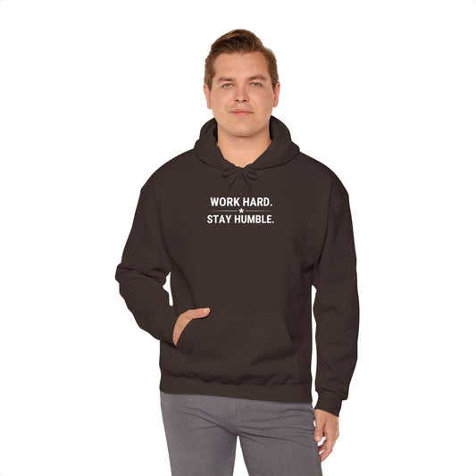 Work Hard Stay Humble Hoodie — Motivational Minimalist Pullover