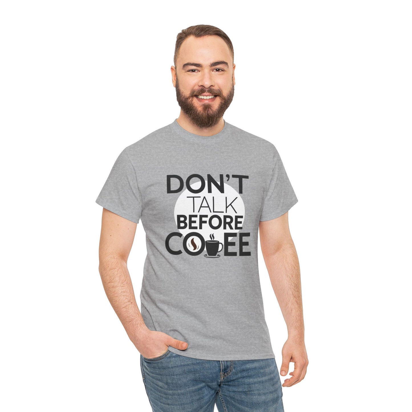 Don't Talk Before Coffee T‑Shirt — Funny Coffee Lover Tee